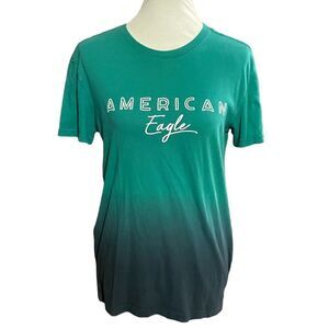 American Eagle Green Ombré T-Shirt  S